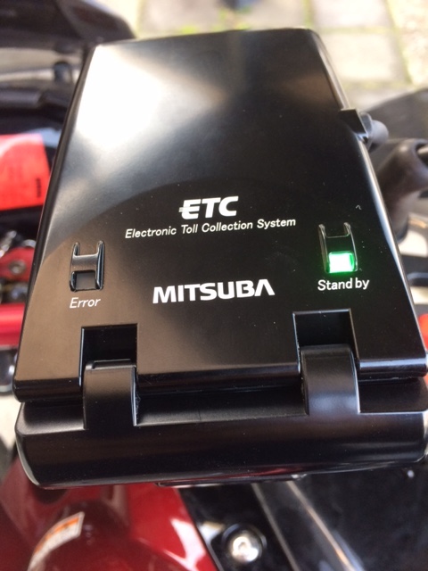 バイク専用 ETC車載器 アンテナ一体型 ミツバMSC-BE21 ステー付き